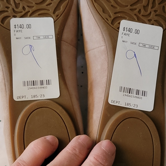 Taryn Rose Tan Suede Weatherproof Flats - Picture 9 of 14